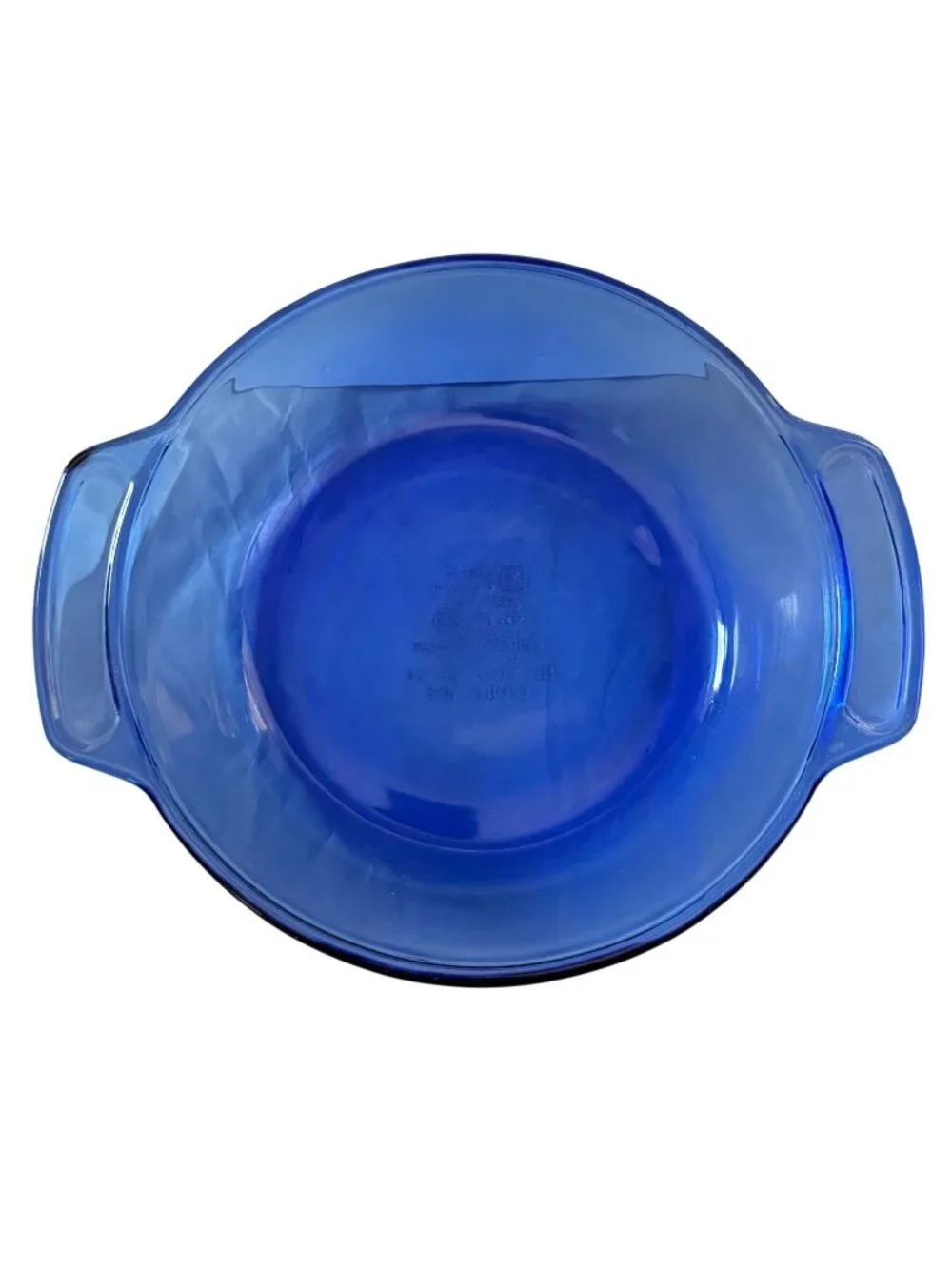 Anchor Hocking Blue Glass 2 Quart Casserole Dish 9